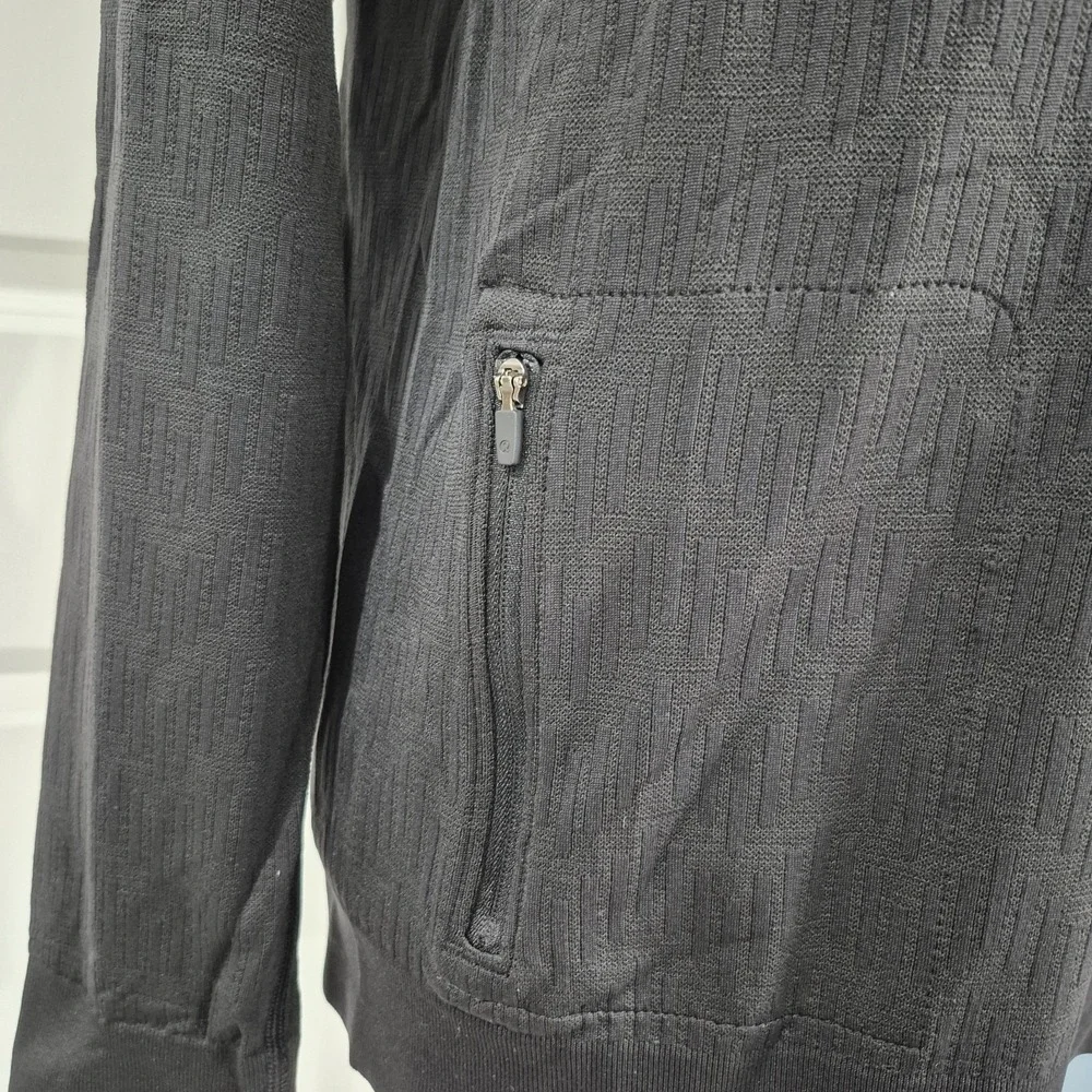 Lululemon Hoodie Top Womens Medium Black Rest‎ Less Seamless Running Training